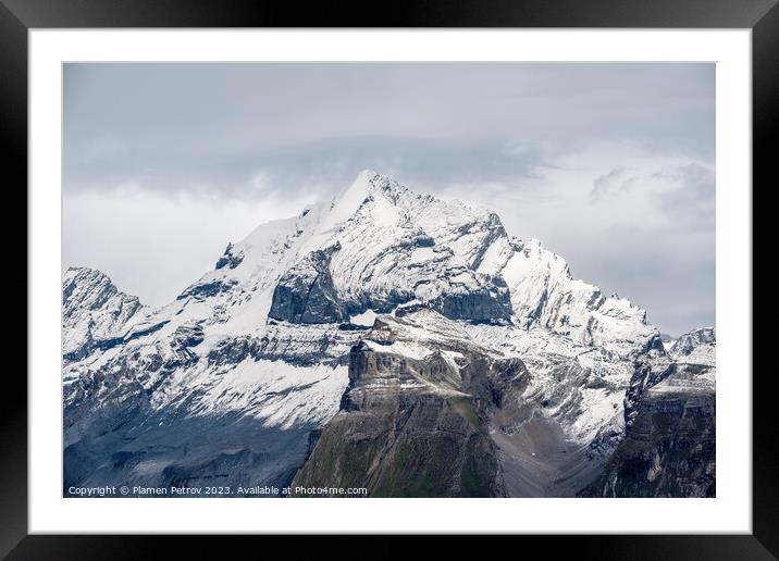 Doldenhorn, Swiss Alps. Framed Mounted Print by Plamen Petrov