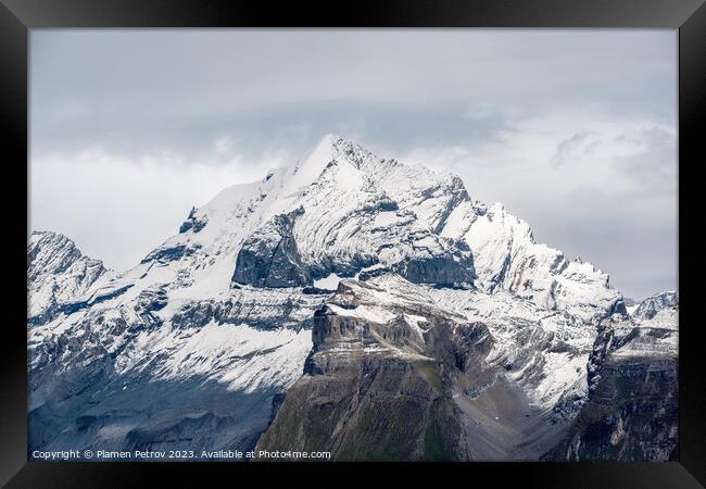 Doldenhorn, Swiss Alps. Framed Print by Plamen Petrov