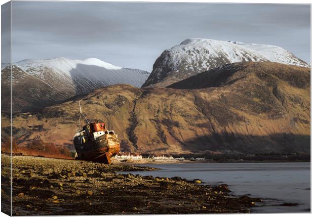 The Old Boat of Caol Canvas Print by Anthony McGeever