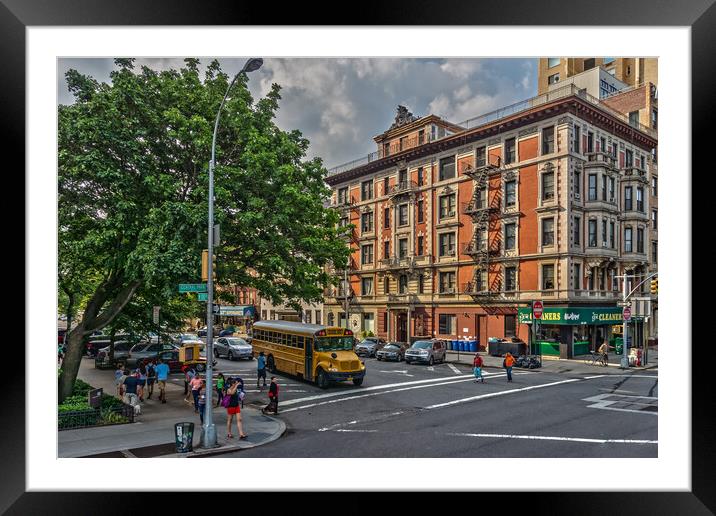 Harlem Neighbourhood NYC Framed Mounted Print by Alan Matkin