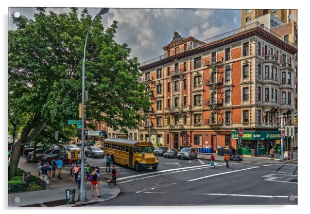 Harlem Neighbourhood NYC Acrylic by Alan Matkin