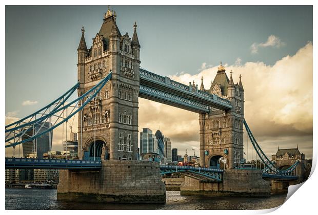Tower Bridge, City of London. Print by David Jeffery