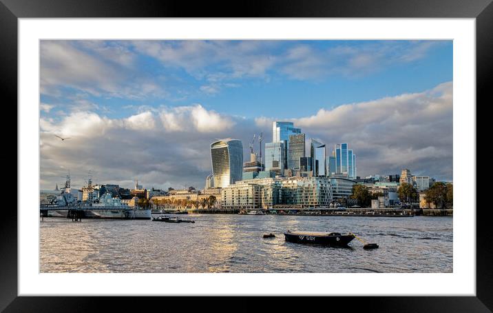 The Square Mile, City of London. Framed Mounted Print by David Jeffery