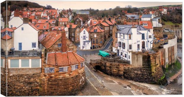 The Bay Hotel Robin Hood's Bay Canvas Print by Tim Hill