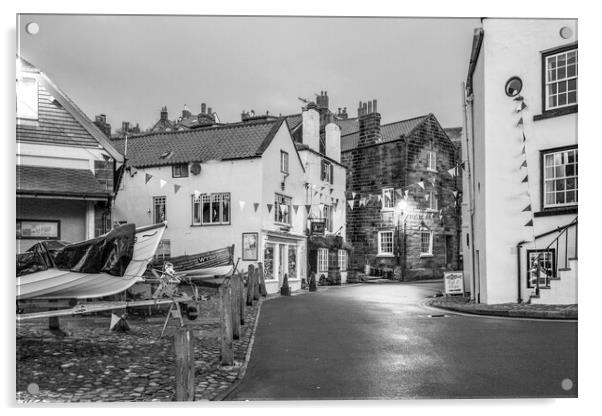 First Light Robin Hoods Bay Acrylic by Steve Smith