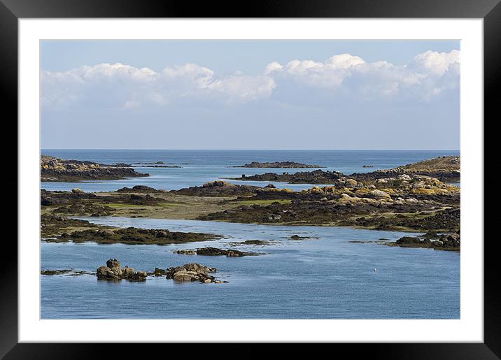 Falling tide Iles Chausey Framed Mounted Print by Gary Eason