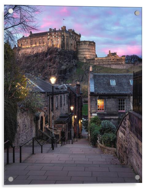 Edinburgh Castle  Acrylic by Anthony McGeever
