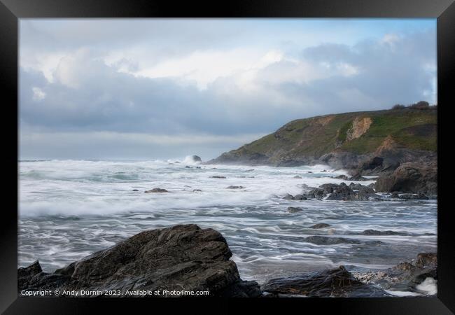 Dollar Cove Cornwall Framed Print by Andy Durnin