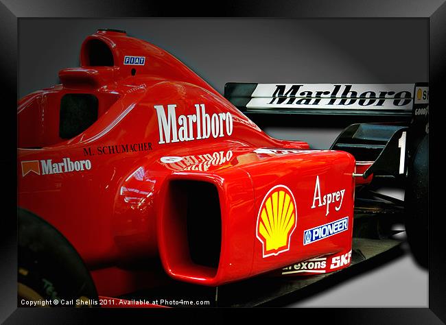 Ferrari F1 Framed Print by Carl Shellis