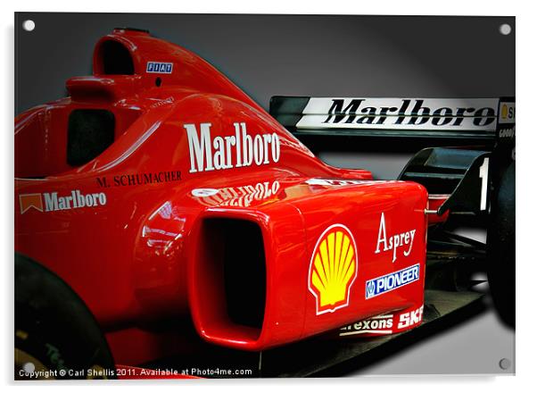 Ferrari F1 Acrylic by Carl Shellis