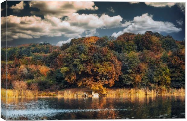 Colorful forest next to the lake Canvas Print by Dejan Travica