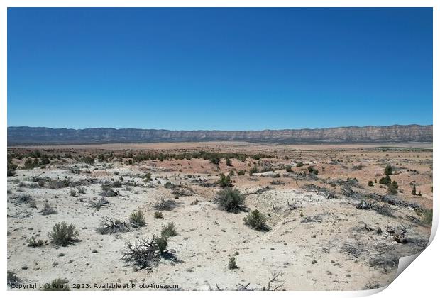 Desert landscape Utah Print by Arun 