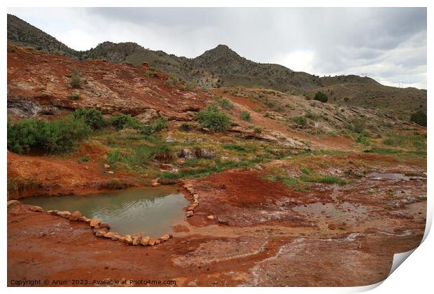 Richfield hot spring utah Print by Arun 