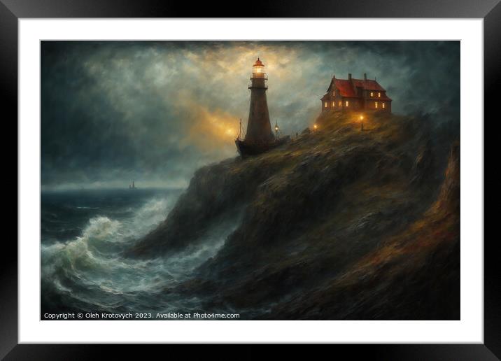 Lighthouse II Framed Mounted Print by Olgast 