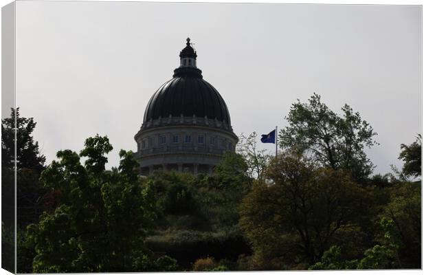 State capitol in Memorial park in Salt Lake city Canvas Print by Arun 