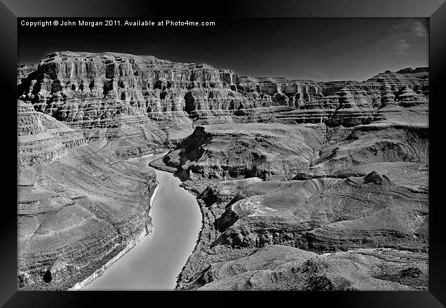 For where the river flows. Framed Print by John Morgan