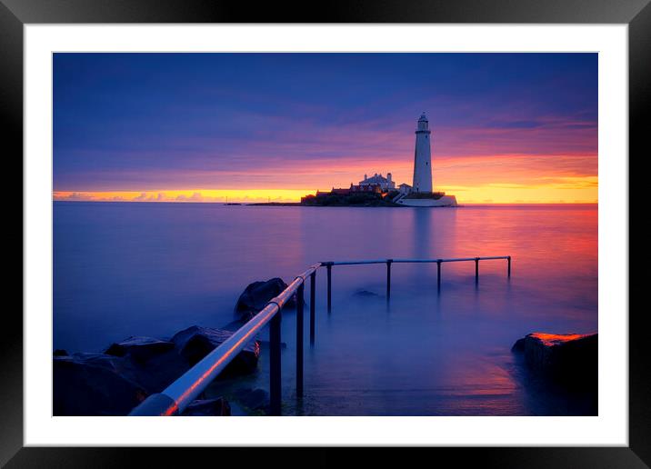 St Mary's Lighthouse Whitley Bay Framed Mounted Print by Tim Hill