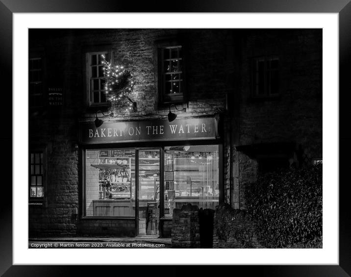 Village bakery shop Framed Mounted Print by Martin fenton