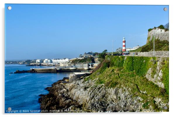 The Hoe at Plymouth  Acrylic by Rosie Spooner