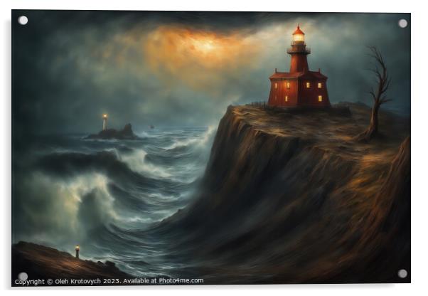Lighthouse on the cliff II Acrylic by Olgast 