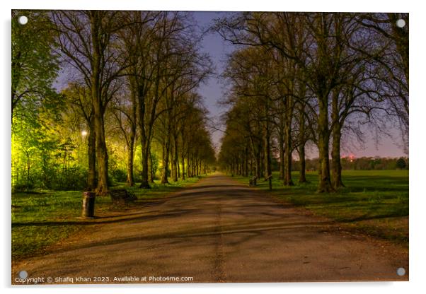 Haslam Park, Preston, Lancashire at Night Acrylic by Shafiq Khan