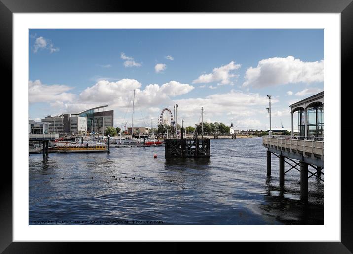 Cardiff Bay Mermaid Quay Framed Mounted Print by Kevin Round