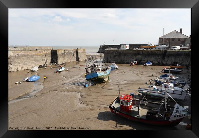 Porthcawl tidal harbour Framed Print by Kevin Round