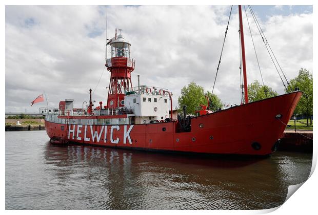 Helwick Lightship Cardiff Print by Kevin Round