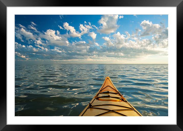 Kayaking Framed Mounted Print by Dave Reede
