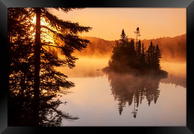 Fenton Lake, Lake Superior Provincial Park Framed Print by Dave Reede