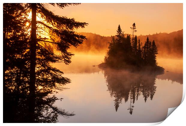 Fenton Lake, Lake Superior Provincial Park Print by Dave Reede