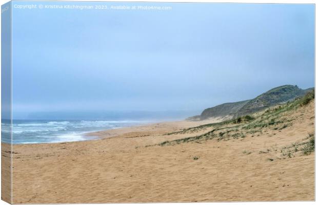 Dunes meet the Ocean Canvas Print by Kristina Kitchingman