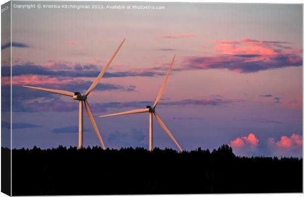 Wind towers at Dusk Canvas Print by Kristina Kitchingman