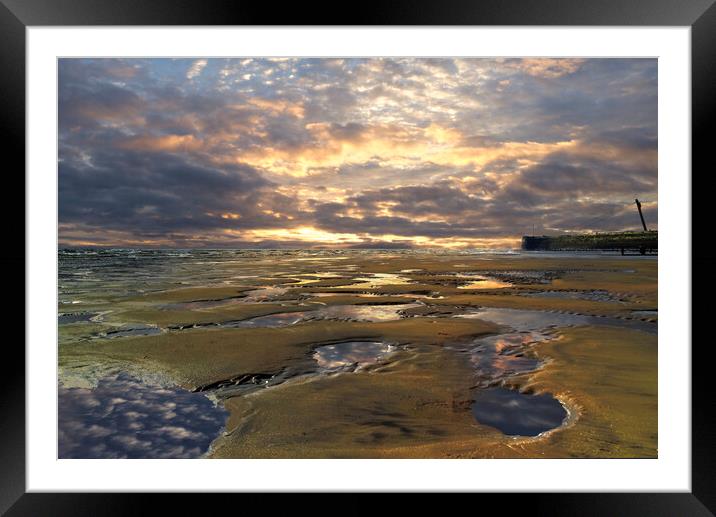 Bridlington Beach Sunrise Framed Mounted Print by Alison Chambers