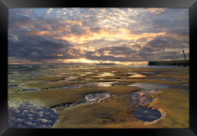 Bridlington Beach Sunrise Framed Print by Alison Chambers