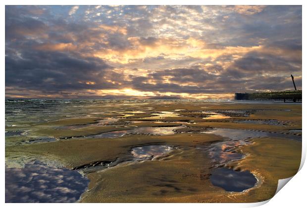 Bridlington Beach Sunrise Print by Alison Chambers