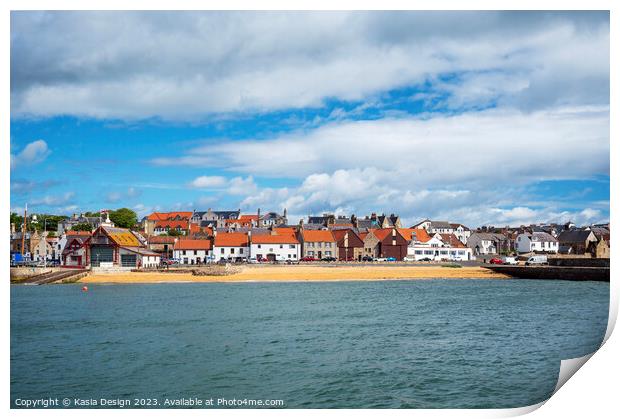 Quaint Anstruther Fishing Village Print by Kasia Design