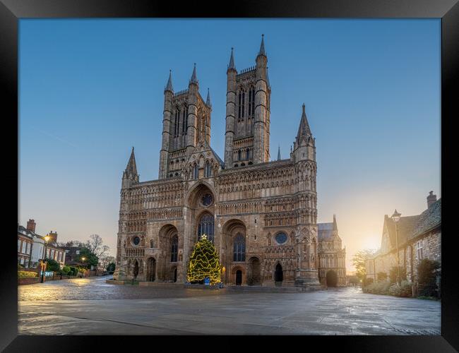 Sunrise - Lincoln Cathedral  Framed Print by Andrew Scott