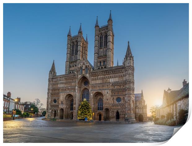 Sunrise - Lincoln Cathedral  Print by Andrew Scott