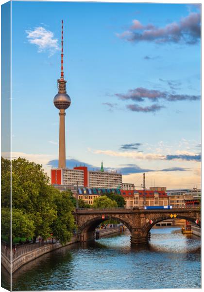Berlin Mitte City Skyline Canvas Print by Artur Bogacki