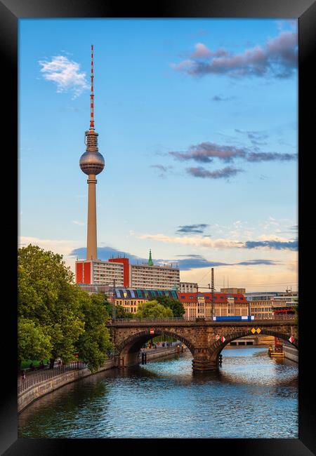 Berlin Mitte City Skyline Framed Print by Artur Bogacki