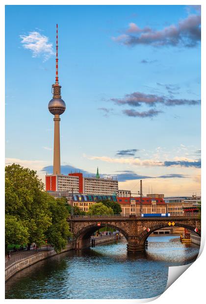 Berlin Mitte City Skyline Print by Artur Bogacki