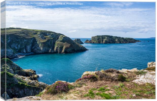 Port a la Jument Bay on Sark, Channel Islands Canvas Print by Angus McComiskey