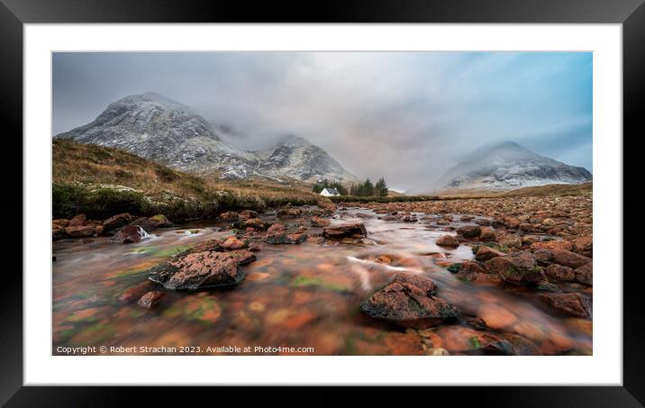 Lagangarbh Cottage, Glencoe Framed Mounted Print by Robert Strachan