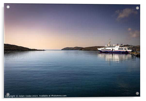 Delos Port | Mykonos | Greece Acrylic by Adam Cooke