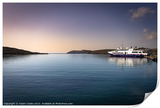 Delos Port | Mykonos | Greece Print by Adam Cooke