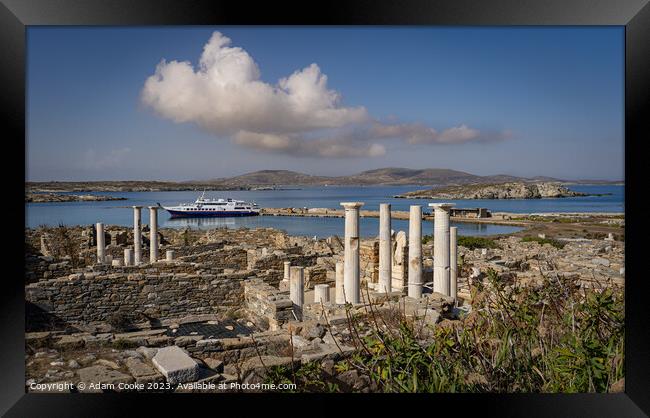 Delos | Mykonos | Greece Framed Print by Adam Cooke