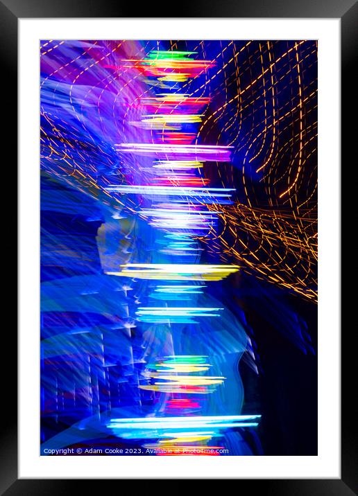 Abstract Lights | Bedgebury Forest Framed Mounted Print by Adam Cooke