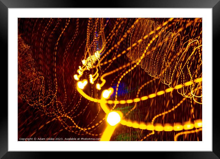 Abstract Light Trail | Bedgebury Forest Framed Mounted Print by Adam Cooke