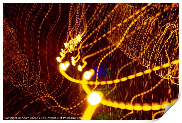 Abstract Light Trail | Bedgebury Forest Print by Adam Cooke